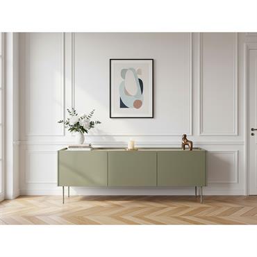 Cliquez pour agrandir et passer en diaporama Meuble TV 3 portes 170 cm ATLAS vert BOBOCHIC