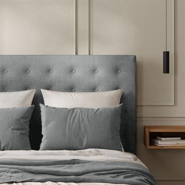 Cliquez pour agrandir et passer en diaporama Tête de Lit Capitonnée Aspect Toile de Jute