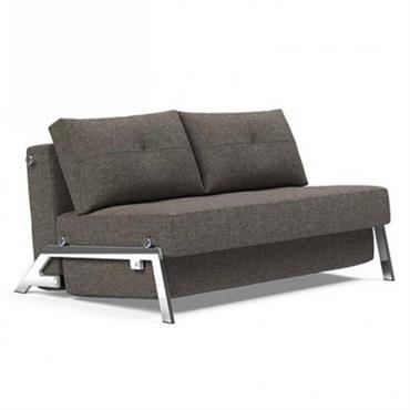 INNOVATION LIVING  Canapé design CUBED 02 CHROME convertible 200x140 cm tissu Flashtex