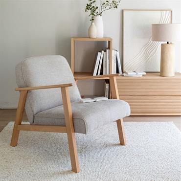 Fauteuil en tissu Loft - beige roucasSEVILLE