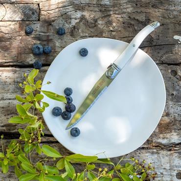 Cliquez pour agrandir et passer en diaporama Lot de 6 assiette à dessert ondulée en faïence d20cm - blanc ventoux