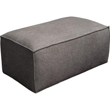 Pouf en tissu tramé - grisKUBO