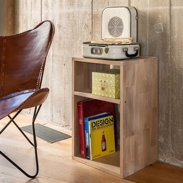 Étagère 2 cases en chêne - bois clairTASSIA