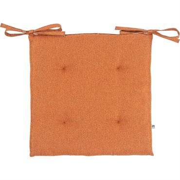 Lot de 2 galette de chaise de jardin en coton déperlant bicolore - beige 