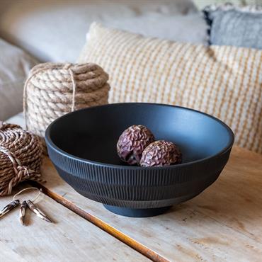 Coupe décorative en bois de manguier D25cm - noirTARAVAO