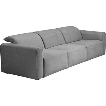 Canapé 5 places 2 relax en tissu - gris moyenSACHA