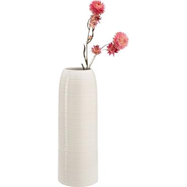 Cliquez pour agrandir et passer en diaporama Vase classique en grès strié H25