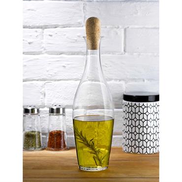 Bouteille pour huile et vinaigre en cristal
