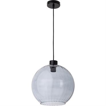 Cliquez pour agrandir et passer en diaporama Suspension électrifiée en verre d30cm - grisALARI