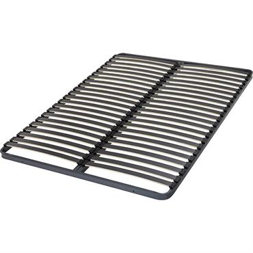 Confort de nuit. Un sommier pour lit 1-2 places à cadre métallique laqué époxy composé de 22 lattes en multiplis hêtre et bouleau. 