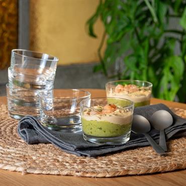 Lot de 6 verrines en cristallin D7cm - transparentAPERO