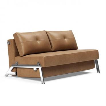Cliquez pour agrandir et passer en diaporama INNOVATION LIVING Canapé design CUBED 02 CHROME convertible 200*140 cm coloris Faunal Brown