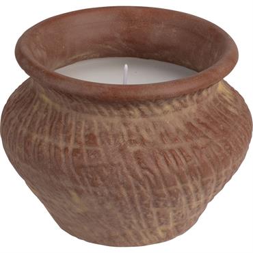 Bougie en grès H10cm - marronPALANA