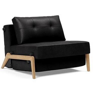 Cliquez pour agrandir et passer en diaporama INNOVATION LIVING Fauteuil design SOFABED CUBED 02 WOOD convertible lit 200x90 cm Faunal Black