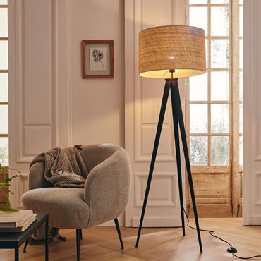 Pied de lampadaire en métal - noir H135cmTRIX