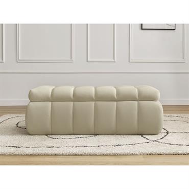 Bout de lit MONT-BLANC tissu mesh beige BOBOCHIC Le bout de lit MONT-BLANC en tissu mesh allie élégance moderne et praticité. Son revêtement en tissu mesh lui confère un aspect léger et contemporain, tout en offrant une bonne ...