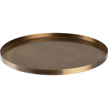 Plateau rond en fer - doré D29cmVARABANS
