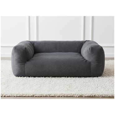 Cliquez pour agrandir et passer en diaporama Panier pour chien SALTO tissu imitation fourrure gris foncé m