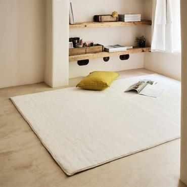 Cliquez pour agrandir et passer en diaporama Tapis imitation fourrure - blanc ventoux 150x200cmROBIN