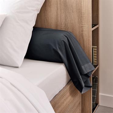 Cliquez pour agrandir et passer en diaporama Taie de traversin en coton - gris calabrun 43x190cmCALANQUES