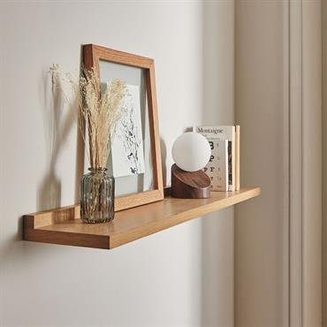 Étagère murale plaquée chêne - L86
