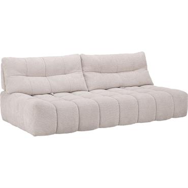 Canapé 3 places avance - recule en tissu campo - blanc écruALINE