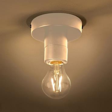 Cliquez pour agrandir et passer en diaporama Plafonnier électrifié en métal D10cm - blancORSAY