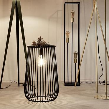 Lampe de sol en métal - noir H61