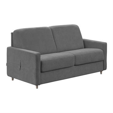 Cliquez pour agrandir et passer en diaporama Canapé 3 places convertible en tissu Sogno densité 35kg/m3 - gris restanqueGAYA
