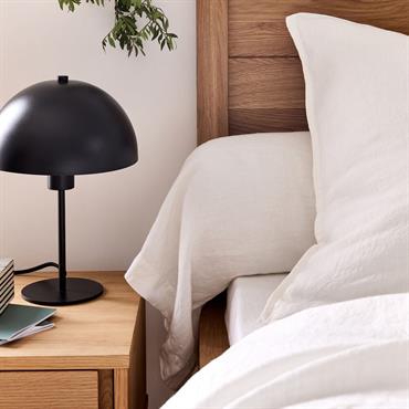 Cliquez pour agrandir et passer en diaporama Taie de traversin en lin lavé - blanc capelan 45x190cmVENCE