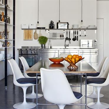 Cuisine ouverte en inox 