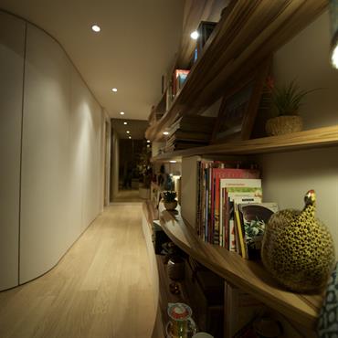 Rangements et étagères sur mesure aux formes arrondies 