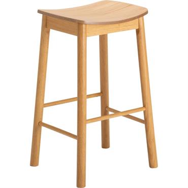 Lot de 2 tabouret de bar en chêne et hévéa h77cm - bois clair 