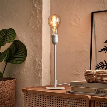 Cliquez pour agrandir et passer en diaporama Pied de lampe à poser - blanc H37