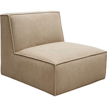 Cliquez pour agrandir et passer en diaporama Chauffeuse en velours côtelé azores - taupeKUBO