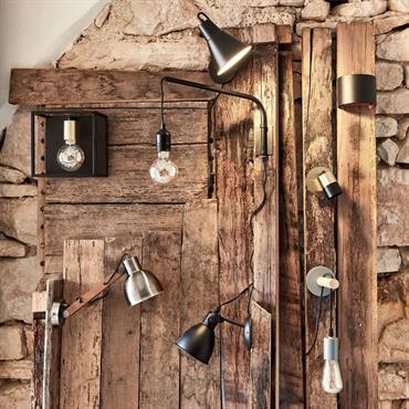 Applique murale en acier - L42cm noirNANS