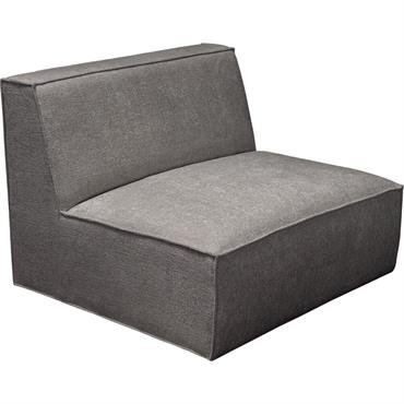 Cliquez pour agrandir et passer en diaporama Chauffeuse en tissu tramé - grisKUBO