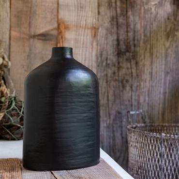 Cliquez pour agrandir et passer en diaporama Vase classique en grès H30cm - noirCORRENS