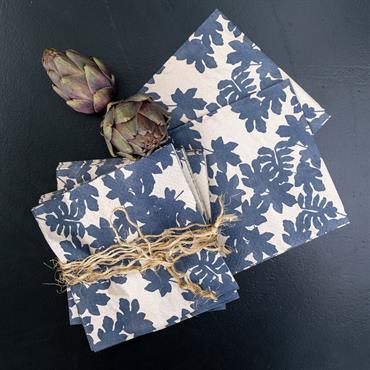 Cliquez pour agrandir et passer en diaporama Lot de 20 serviettes en papier motif figuier 33x33cm - beige alpillesFIGUIER