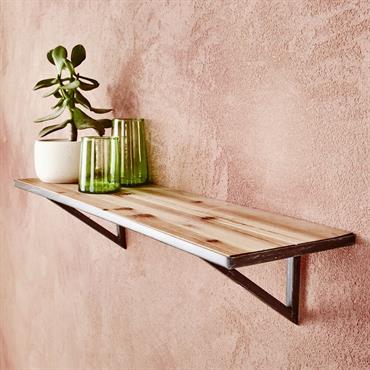 Étagère murale en bois et métal L70cm - bois clairFIR