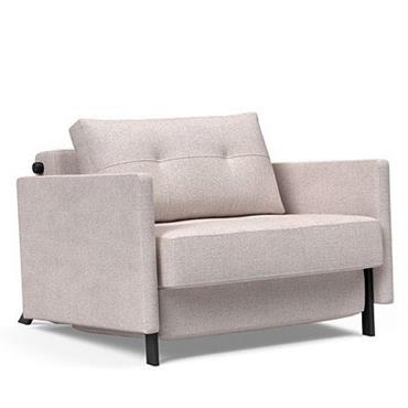 INNOVATION LIVING  Fauteuil design SOFABED CUBED 02 ARMS convertible lit 200x90cm Weda Sand