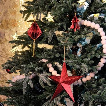 Suspension étoile en papier H30cm - rougeROSOLINE