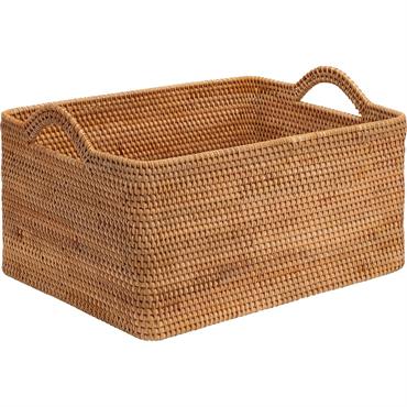 Cliquez pour agrandir et passer en diaporama Panier à linge en rotin L50xl37XH25cm - naturelMATERA