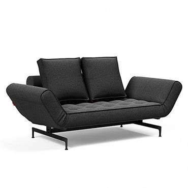 INNOVATION LIVING Canapé design GHIA LASER convertible 80x210 cm tissu Bouclé Charcoal
