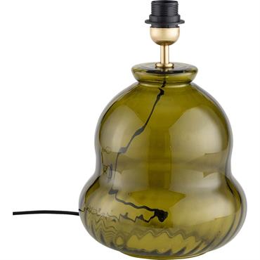 Pied de lampe électrifié en verre D20cm - vertRAVELLO