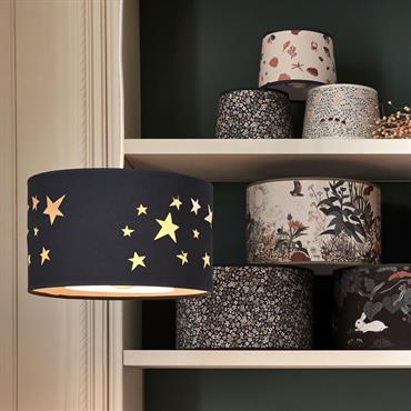Abat-jour avec découpe motif constellation d35cm - bleu figuerollesCONSTEL