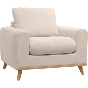 Fauteuil en tissu crown - beige roucasCAPIA