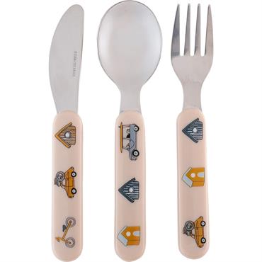 Set de repas pour enfant à motifs en route - roseGOURMI