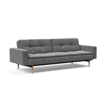 Cliquez pour agrandir et passer en diaporama Canapé design DUBLEXO STYLETTO avec accoudoirs convertible lit 115*210 cm pieds