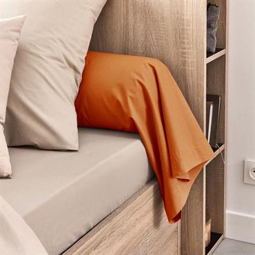 Cliquez pour agrandir et passer en diaporama Taie de traversin en coton - brun rustrel 43x190cmCALANQUES